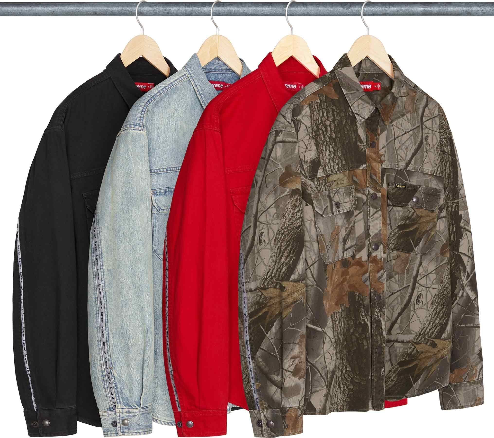 Reflective Taping Denim Snap Shirt